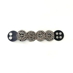 Black and Silver Studded Bracelet